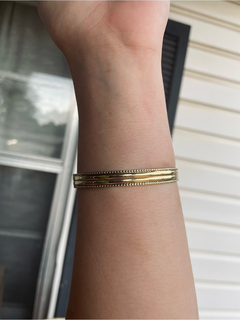 Whiting & Davis hinged cuff bracelet - Picture 2 of 3